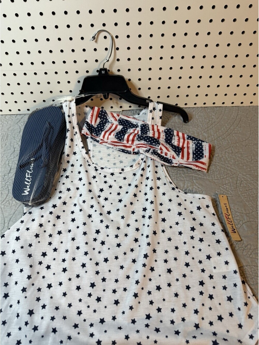 🎄 Junior Medium 3 Piece Tank Bandeau & Flop Flop Shoes Lot # 3  New Wallflower